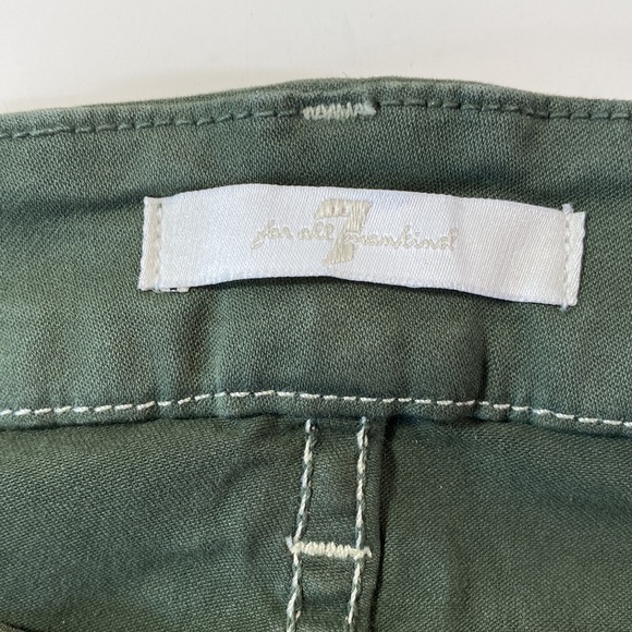 7 For All Mankind Green‎ Gold Paisley Skinny Jeans Size 30 - Picture 5 of 10